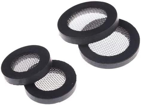 BSSTORE Guarnizione Piana In Gomma Con Filtrino Per Carico Acqua Lavatrice/Lavastoviglie Confezione Da 10 Pezzi (1/2 - mm 19 x 12 x 3)