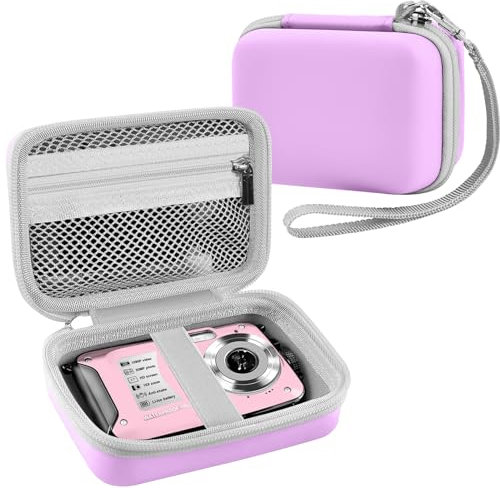 Leayjeen Underwater Camera Case Compatible with YISENCE/Trsunow/HICSHON/Yifecial/QUNVAL 11FT Waterproof Camera，Selfie Underwater Camera, Waterproof Floatable Digital Camera- Purple(Case)