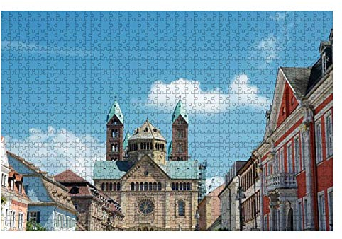 Jigsaw Puzzle 1000 Stück Kaiserdom In Speyer Deutschland Mit Hausfront Holzpuzzle Erwachsene Unterhaltungsspielzeug Klassische Puzzles Puzzlespaß Holzpuzzle Für Erwachsene Und Kinder