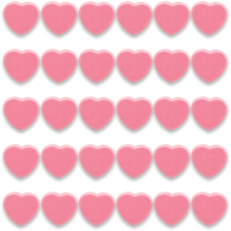 PYJLBX Magnete für Magnettafel, 30 Stück Stark Kühlschrankmagnete, Mini Magnete Klein für Whiteboard, Pinnwand (Herz, Rosa)