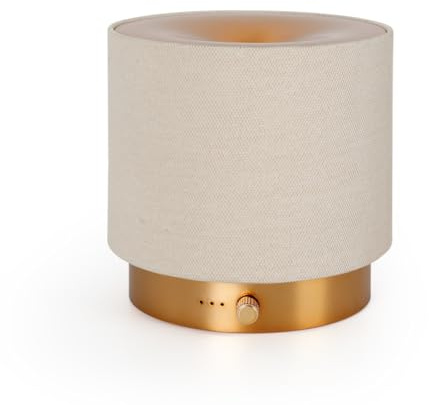 ZEIGGA LAB Elegant Fabric Aroma Diffuser - Quiet Essential Oil Diffuser with Soft Night Light, Perfect for Home, Office, and Yoga Space (M35-Gold)