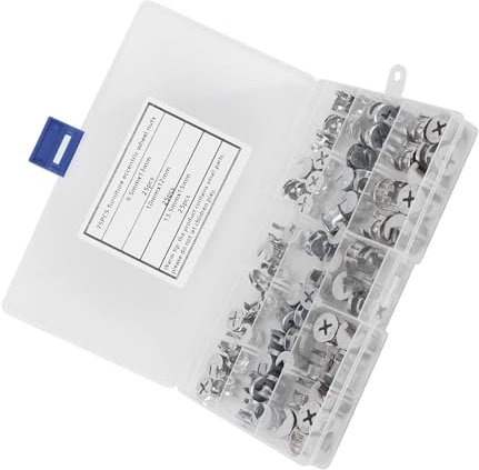 75-teiliges Nockenmutter-Verbindungs-Befestigungsset, Möbel-Exzenterradmuttern mit Transparenter Box, 3-in-1-Verbindungsbefestigungs-Hardware-Werkzeuge für die Plattenverbindung