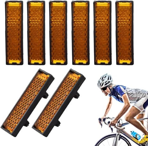 Vllold Pedal-Reflektoren, Pedal-Reflektoren, Pedal-Reflektoren, Sicherheits-Nacht-Radfahren, reflektierendes Fahrradzubehör