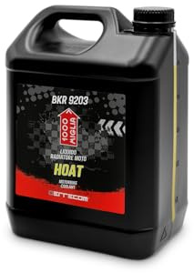 ERRECOM 1000 Miglia BKR 9203 Líquido Radiador Moto HOAT -38°C/+125°C, Anticongelante Listo para Usar Hybrid Oat, 5 litros – Amarillo