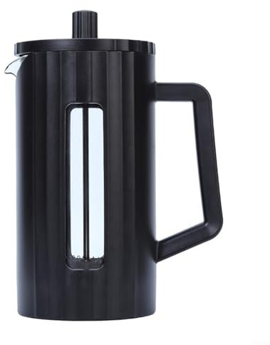 Caffettiera a stantuffo in acciaio, 1000 ml, progettata per un'esperienza di produzione di birra (nero)
