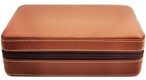 AMOYER Humidor De Cigarros, Estuche para Puros De Viaje De Madera De Cedro De Cuero Caja De Humidificador De Viaje Portátil Multifuncional Caja De Almacenamiento Estuche para Puros para Hombres