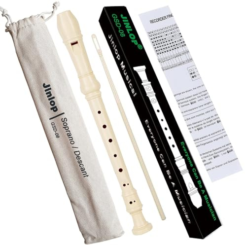 Soprano Recorder Instrument German Fingering Recorder With Cleaning Stick, Cotton Pouch as Gifts for Musical Instrument Lovers