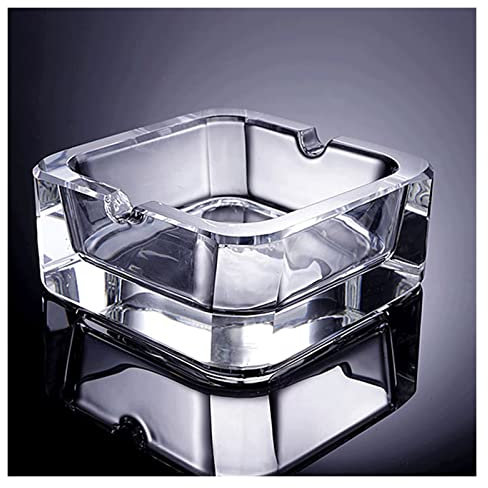 GFHTRELY Posacenere Posacenere in Vetro Cristallo tavolino da caffè Ufficio posacenere Desktop Senza Copertura Decorazioni Decorazioni squisite Vassoio per Fumi(M)