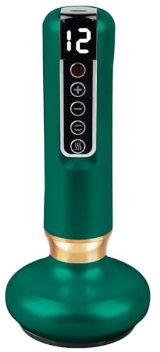 Cellulite Massagegerät, Elektrisch Schröpfgerät Anti Cellulite-Massagegerät Handmassagegerät Verstellbare 12 Gängen Schröpfmassagegerät Gegen Cellulite für Rücken Taille Bauch Arme Beine Gesäß(Grün)