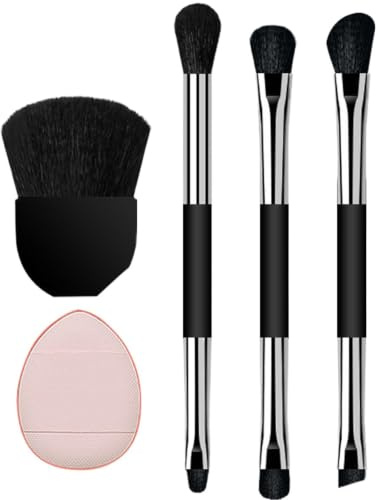 Set Med Makeupborstar För Resor 8-delars Blandnings- och | Resfodral för Förvaring av Sminkborstar under Resor for Kvinnor Tjejer OgonSkugga Highlighter Rodnad Concea