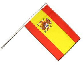 Flaggenfritze® Große Stockflagge Schwenkflagge Spanien 60 x 90 cm