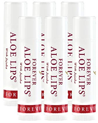 Forever Living Products Aloe Lips, Chapstick, Lip Balm, Very Healing. (Pack Of 6)