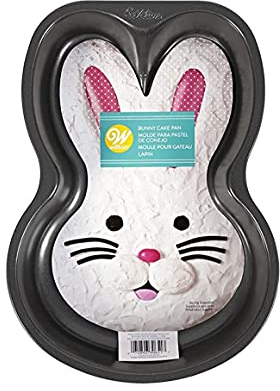 Wilton 0265630 Antihaft-Backform, Hase, 30,5 x 20 x 5 cm, silberfarben