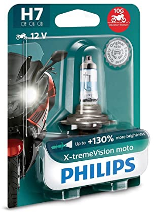 Philips 12972XV+BW X-Tremevision Moto +130% H7 Motorrad-Scheinwerferlampe, 1 Stück
