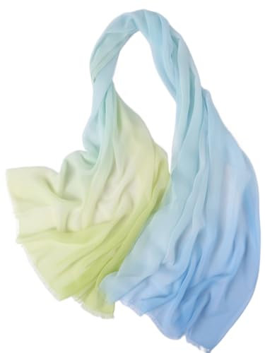 prettystern dam sidenhalsduk färgövergång tie-dye överdimensionerad