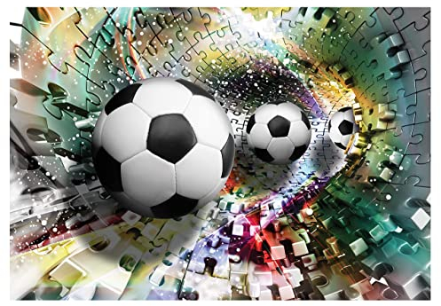 Forwall Fototapete 3D Fussball Sport Tunnel Jugendzimmer Jungs Kinderzimmer Vlies Tapete UV-Beständig Geruchsfrei Hohe Auflösung Montagefertig (3381, V8 (368x254 cm) 4 Bahnen)