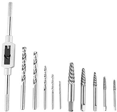 Estink Estrattore per Viti Danneggiate, 11 Pezzi Set per Trapano 3mm-10mm, Kit Estrattore Viti Spanate e Rotte, Rimozione Bulloni e Dadi