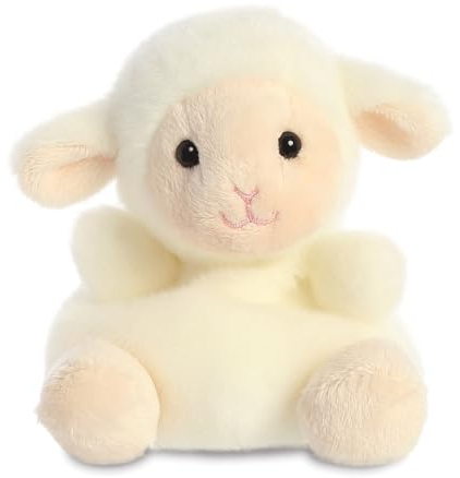 Aurora Palm Pals, Woolly The Lamb, Soft Toy, 33483, 5 inches, White
