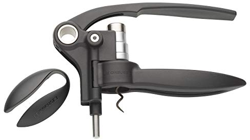 Le Creuset, Professionelles Korkenzieher-Set mit dazupassendem Kapselschneider, Entfernung von Weinkorken, Schwarz/Silber, Metall, LM250, 49005000000700