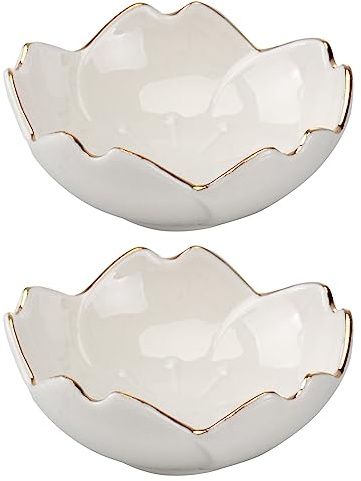 2Stück Keramik Dip Schüsseln Set: Weiß Dessert Schalen Mini Muffin Backförmchen Dipschalen Dip Schälchen Sojasauce Schälchen Sushi Schälchen Fingerfood Gewürzschalen Marmeladenschälchen