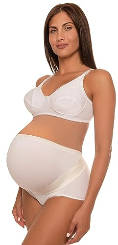 Istintiva Premamma - Schwangerschaftsunterhose aus Baumwolle mit Bauch- und Lendenwirbelstütze für speziellen Halt und Komfort - Anatomischer Beinausschnitt