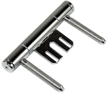 SN-TEC Standard Türband Set 3-teilig für Holztüren mit Stahlzargen, Rolle 15mm, Stift 8mm (10 Stück, Silber hell vernickelt)