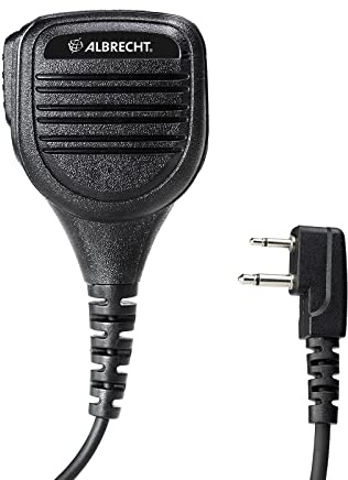 Albrecht SM 600 Lautsprecher-Mikrofon, 41755, L-Stecker mit 3,5mm Anschluss für externen Ohrhörer