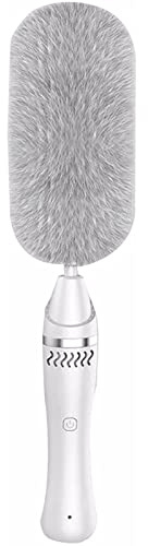 LGGH Aspirateur Électrique Plumeau Électrique Réglable Plumeau Électrique Rechargeable Brosse À Poussière Électrique avec Poteau Extensible, Lavable, Poussière Propre pour Meubles, Coin, Mur,Blanc