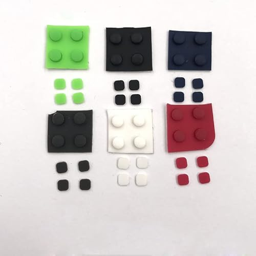 Tornillos LCD superiores Cubierta de agujero para la nueva consola 3DS XL LL Tornillo trasero trasero de goma Patas de repuesto (rojo)