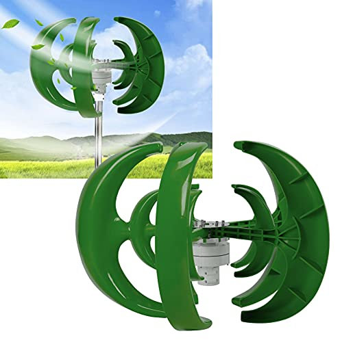 Turbina eólica verde de 800W, linterna, ejes verticales, turbina eólica, 5 aspas, generador de energía eólica, Kit de turbina eólica (24V)