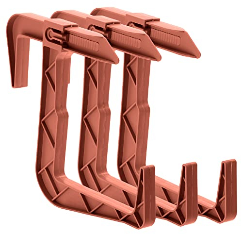 KADAX Porta della scatola di fiori senza perforazione, supporto per scatola di balcone nel set, ganci e supporto regolabili per fiore, supporto per bombole di fiori per balcone e da davalna (