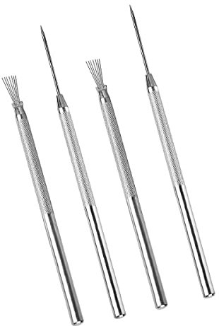 VOANZO Modellierwerkzeuge, Töpferwerkzeuge, Profi-Nadel-Detail-Werkzeuge, Punktierwerkzeuge, Federstruktur, 4 Stück