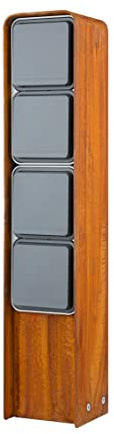 MG-Elektro Steckdosensäule 4fach (Corten) | Außensteckdose wetterfest IP55, Rost, Modernes Design & Premium Qualität