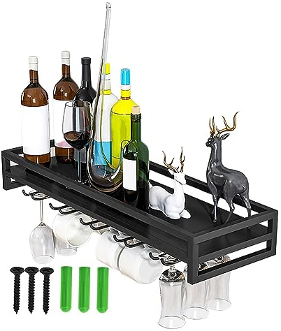 LIGUOYI Weinglashalter Hangend, Wandbefestigung Weinglasregal Aus Metall Platzsparend Gläserhalter Langlebig Glaswein Champagner Cup Hangers Rack Halter, Für Familie Restaurant Hotel Bar