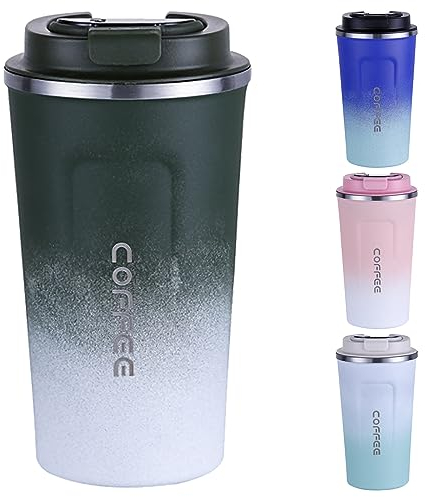 EACHPT Kaffeebecher to go Thermo,510ml Kapazität,BPA-freier,Kaffeebecher mit Deckel Auslaufsicher,Doppelwandiges Isoliertes Vakuum Edelstahl Thermobecher Kaffee to go, für Kaffee/Tee Unterwegs