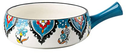 VermiS Soup Rice Bowl,Ceramic Soup Bowl with Handle 40oz French Onion Soup Bowl Suitable for Beef Stew, Fruit Salad, Oatmeal, Japanese Ramen Bowl, Pasta Bowl-red (Color : Blu)
