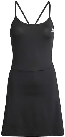 adidas Femme Train Essentials Workout Dress with Integrated Shorts, Black/White, M