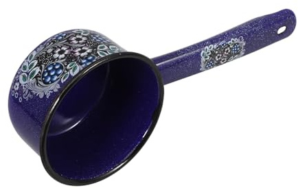 Zerodeko Louche à Eau Émail Vintage Petit Pot à Lait Ustensile De Cuisine Pratique Pour Jardin Salle De Bain Fleur De Myrtille