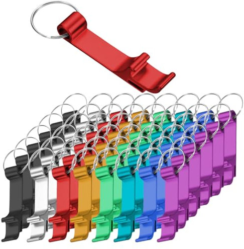 mxmll Bottle Opener Sleek Simplicity in Every Pop: Stylish Aluminum Bottle Openers Lightweight Durable and Chic for Effortless Opening - Assorted 48 Pack