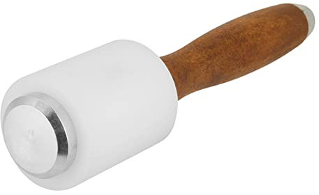 Schnitzhammer aus Stahl, Nylonhammer aus Leder, 22 x 10 x 5 cm, Nylonhammer aus Leder, Holzgriff, Lederschnitzhammer, Handwerkswerkzeug