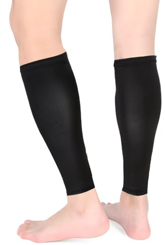 Hapivida Mangas de Compresión para Piernas, 1 Par de Mangas Negras para Ciclismo Deportivo, Protección Solar de Verano para Bicicleta, Ciclismo, Senderismo, Correr (2XL)