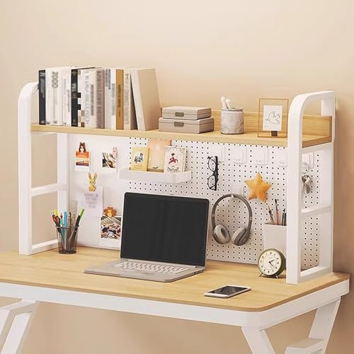 Desktop-Bücherregal, Tischregale, Schreibtisch-Bücherregal, nur Schreibtischaufsatzplatte, Schreibtisch-Bücherregal aus Eisen, für Home-Office-Wohnheim, zur Aufbewahrung Von Gegenständen(Yellow,75cm/3