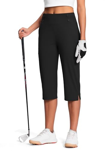 ISEEGZ Capri Pants for Women 18 Black