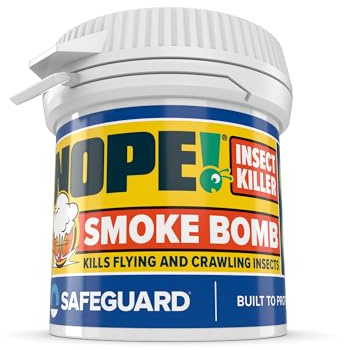 NOPE! Flea Smoke Bombs for The Home (14g) | 6x8m Coverage | Non-Staining | Killer for All Flying & Crawling Insects | for Bedrooms, Living Rooms, Garages