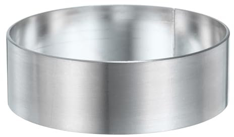 QUARKZMAN Anello per Torta Rotondo 2.36 x 1 Pollice in Acciaio Inossidabile Senza Saldature per Dolci Specchio Rivestito per Cottura di Dolci frittella Inglesi e Crumpet Strumento