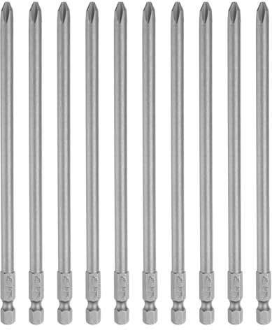 QUARKZMAN 10Pcs Embout de Tournevis Cruciforme Phillips PH2 6.0 Acier S2