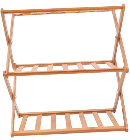 Yardwe Support De Plantes Naturel Étagère à Fleurs Multi- Pour Balcon Salon Et Jardin Support Décoratif Durable Pour Pots De Fleurs
