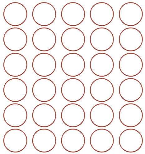 QUARKZMAN 30 Stück O Ring Dichtungsringe 44mm x 48mm x 2mm Gummischeiben Dichtung Seals Gummiringe VMQ Unterlegscheiben für Auto Wasserhahn Hochdruckreiniger Luft Gas Rohr Reparatur, Rot