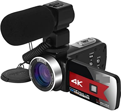 Cámara de vídeo Videocámara Camcorder de video digital 4K for transmisión en vivo 5 6MP Belleza Light Touch Screen Night Vision WiFi Digital Zoom Cámara for la grabación de Vlog Cámara de vlogueo mult