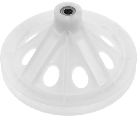 DIYEAH Polea de Lavadora de Plástico Blanco, Eje Cuadrado, Compatible Diseño de Doble, Repuesto para Transmisión Semiautomática | Diseño de Doble , Orificio Cuadrado y Eje, Compatibilidad y Estabilidad para Reparación de Motor